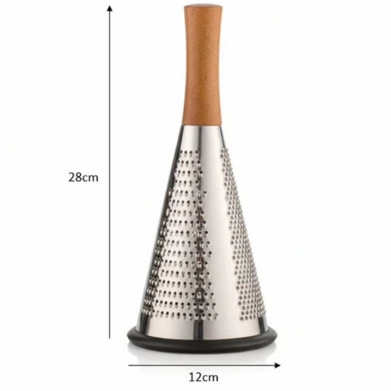 3 Sided Stainless Steel Grater With Wooden Handle
